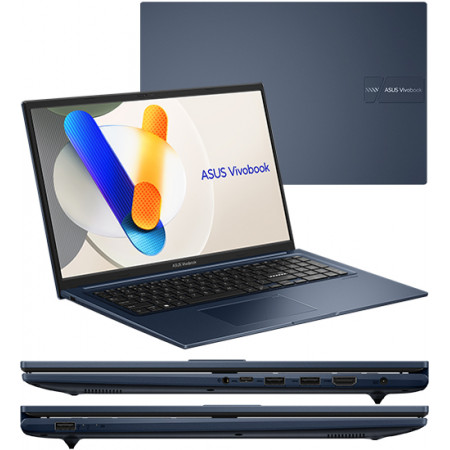 17.3" Ноутбук ASUS VivoBook 17 X1704VA-AU274 (90NB10V2-M00A90) синий