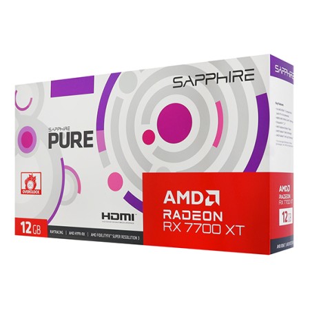 Видеокарта Sapphire AMD Radeon RX 7700 XT PURE (11335-03-20G) 12 Гб белый