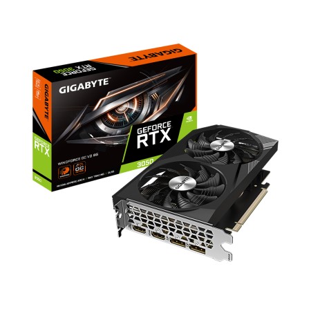 Видеокарта Gigabyte RTX3050 WINDFORCE OC 8G (GV-N3050WF2OCV2-8GD) 8 Гб черный