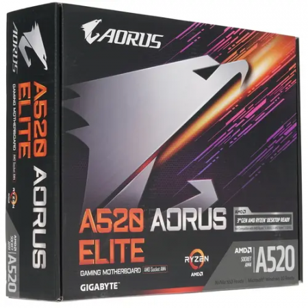 Материнская плата GIGABYTE A520 AORUS ELITE черный