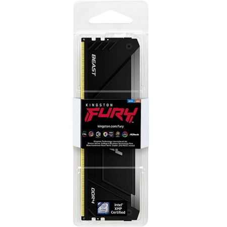 Оперативная память Kingston FURY Beast Black RGB (KF436C17BB2A/8) 8 ГБ черный