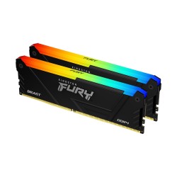 Оперативная память Kingston FURY Beast Black RGB (KF432C16BB12AK2/32) 32 ГБ черный