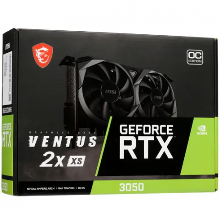 Видеокарта MSI GeForce RTX 3050 VENTUS 2X XS OC (RTX 3050 VENTUS 2X XS 8G OC) черный