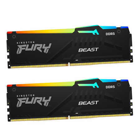 Оперативная память Kingston FURY Beast Black AMD RGB (KF560C36BBEAK2-16) 16 ГБ черный