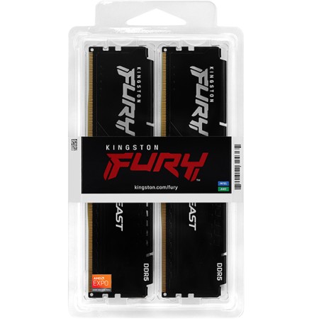 Оперативная память Kingston Fury Beast Black AMD (KF556C36BBEK2-32) 32 ГБ черный