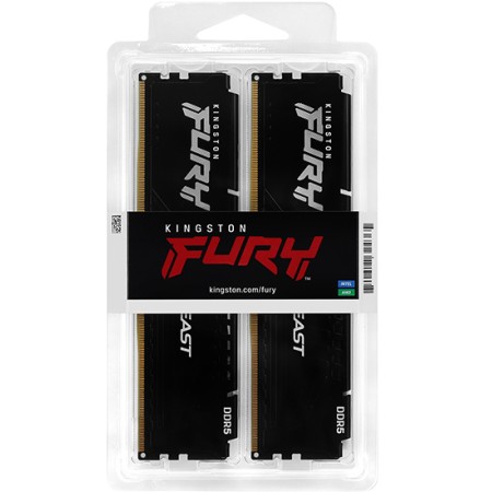 Оперативная память Kingston Fury Beast Black AMD (KF560C36BBEK2-64) 64 ГБ черный