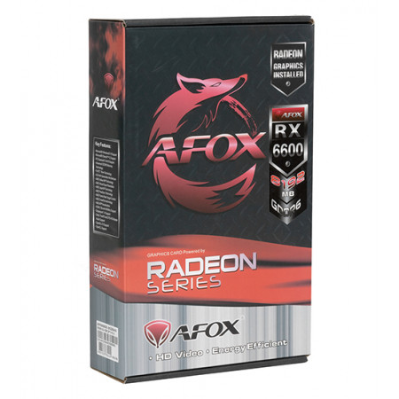 Видеокарта Afox RX 6600 (AFRX6600-8GD6H4) серый