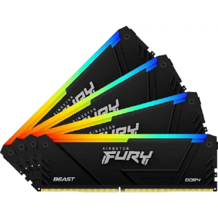 Оперативная память Kingston FURY Beast Black RGB (KF432C16BB2AK4/128) 128 ГБ черный