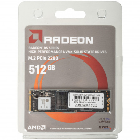 512 ГБ SSD диск AMD Radeon R5 NVMe Series (R5MP512G8) черный