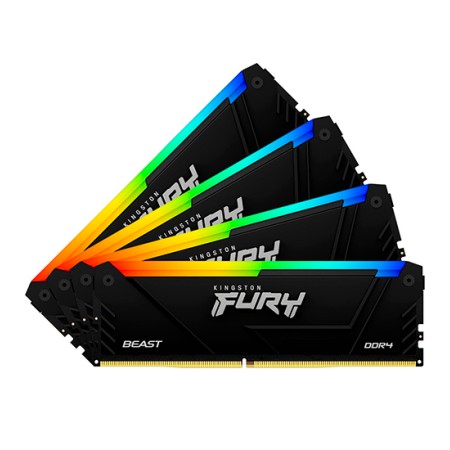 Оперативная память Kingston FURY Beast Black RGB (KF436C17BB2AK4/32) 32 ГБ черный