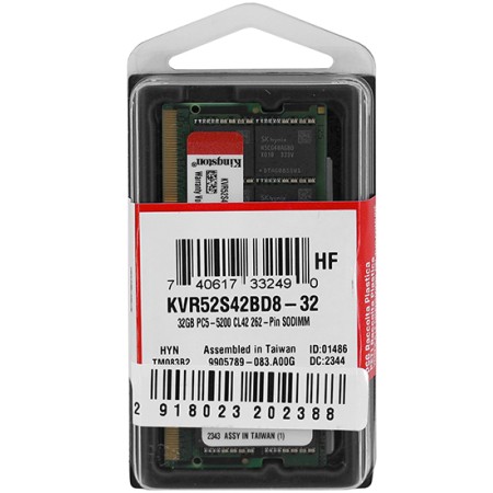Оперативная память Kingston KVR52S42BD8-32 32 ГБ зеленый