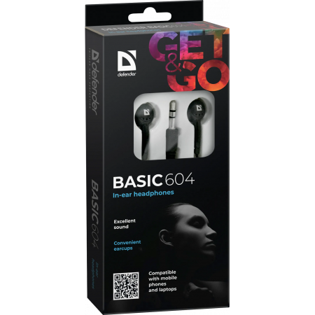 Наушники Defender Basic 604 черный
