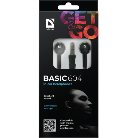 Наушники Defender Basic 604 черный