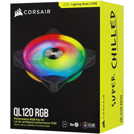 Комплект вентиляторов Corsair iCUE QL120 RGB Triple Fan (CO-9050098-WW) 3 шт черный