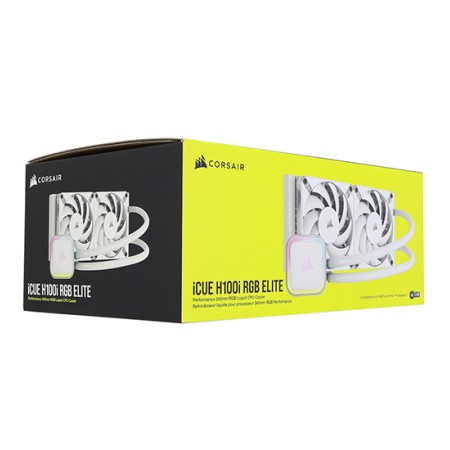 Система водяного охлаждения Corsair H100i RGB ELITE (CW-9060078-WW) белый