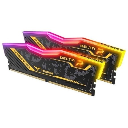 Оперативная память Team Group DELTA R TUF RGB YELLOW (TF9D416G3200HC16FDC01) 16 ГБ черный