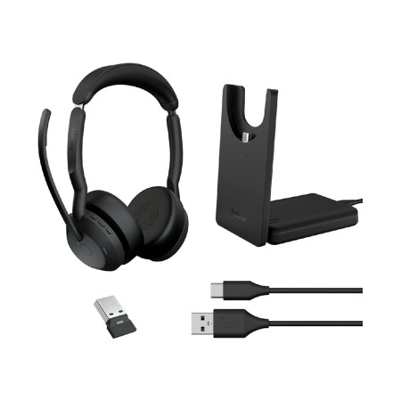 Наушники Jabra Evolve2 55 Link380a MS Stereo Stand (25599-999-989) черный