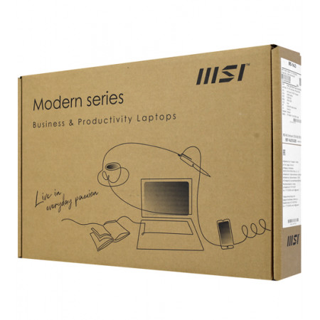 14" Ноутбук MSI Modern 14 C12MO-884XKZ, (9S7-14J111-884) серебристый
