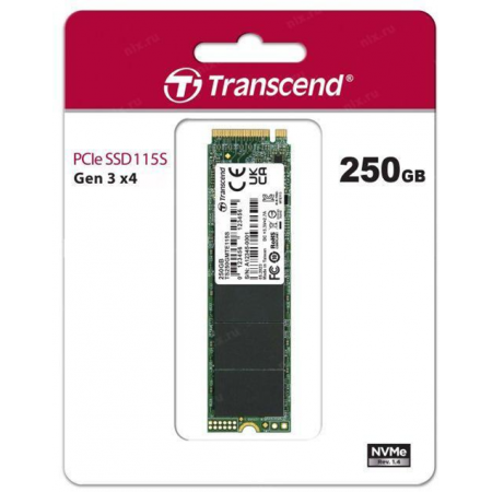 250 ГБ SSD диск Transcend 115S (TS250GMTE115S) зеленый