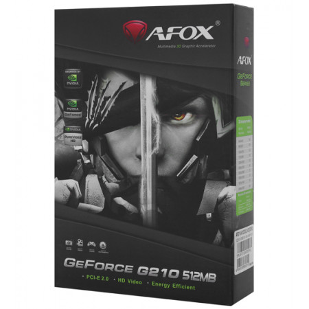 Видеокарта AFOX GeForce G 210 (AF210-512D3L3-V2) черный