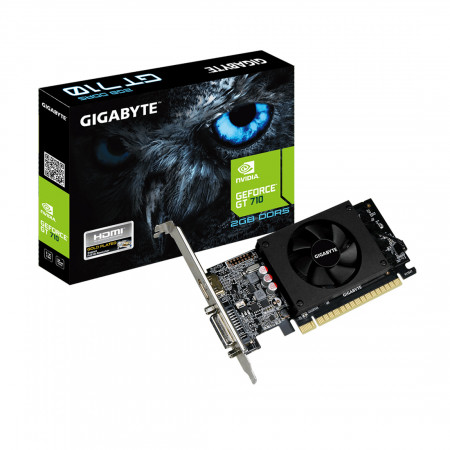 Видеокарта GIGABYTE GeForce GT 710 LP (GV-N710D5-2GL) черный