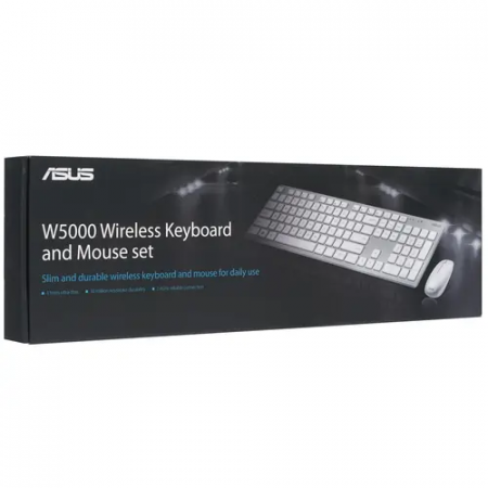 Клавиатура + мышь беспроводная ASUS W5000 (90XB0430-BKM250) серый