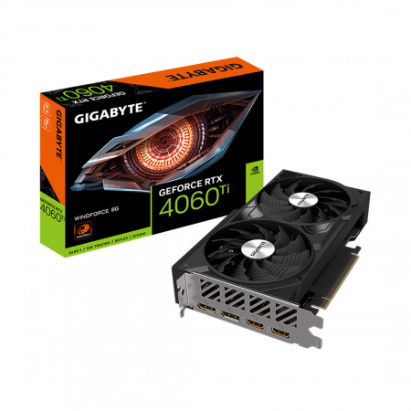 Видеокарта Gigabyte RTX4060Ti WINDFORCE (GV-N406TWF2-8GD) черный