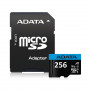 256 ГБ Карта памяти ADATA microSDXC (AUSDX256GUICL10A1-RA1) + адаптер черный