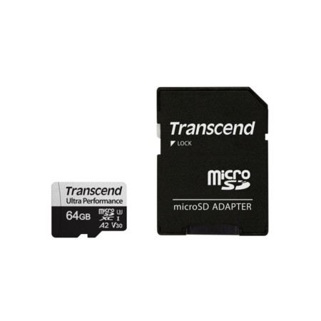 64 ГБ Карта памяти Transcend 340S microSDXC (TS64GUSD340S) черный + адаптер