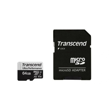64 ГБ Карта памяти Transcend 340S microSDXC (TS64GUSD340S) черный + адаптер