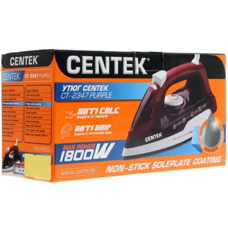 Утюг Centek CT-2347 бордовый