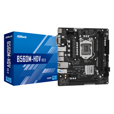 Материнская плата ASRock B560M-HDV R3.0 черный
