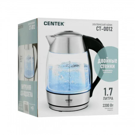 Электрический чайник Centek CT-0012 серебристый