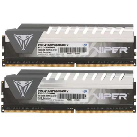 Оперативная память Patriot Viper Elite (PVE416G266C6KGY) 16 ГБ серый