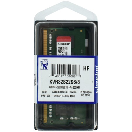 Оперативная память Kingston ValueRAM (KVR32S22S6/­8) 8 ГБ зеленый