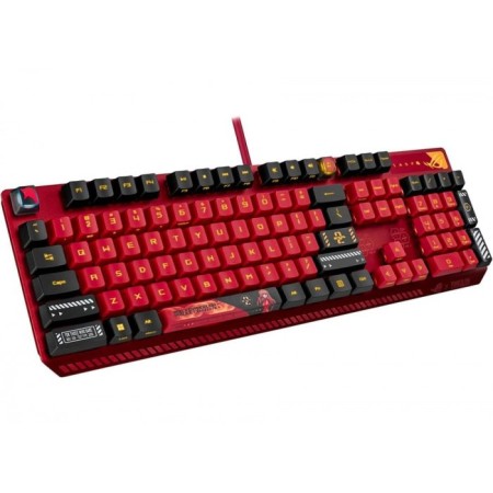 Клавиатура проводная Asus XA13 ROG STRIX SCOPE RX/EVA02/RD (90MP03I0-BKRA00) красный