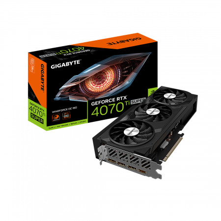 Видеокарта Gigabyte RTX 4070 Ti Super Windforce OC (GV-N407TSWF3OC-16GD) черный