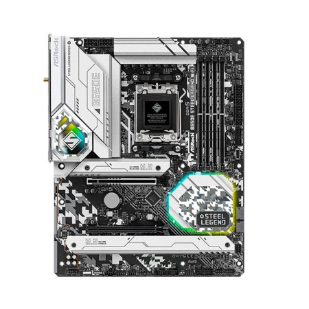 Материнская плата ASRock B650E STEEL LEGEND WIFI белый