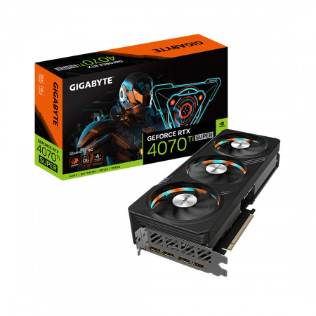 Видеокарта GIGABYTE GeForce RTX 4070 Ti SUPER GAMING OC (GV-N407TSGAMING OC-16GD) черный