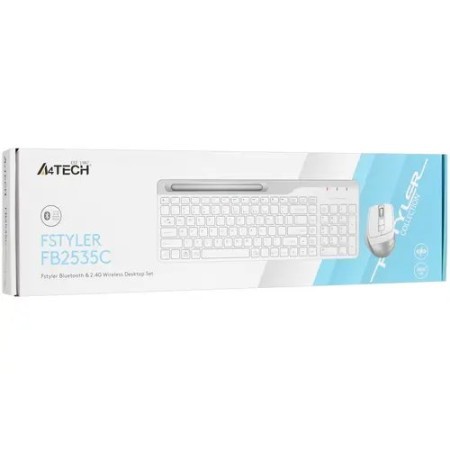 Клавиатура + мышь беспроводная A4Tech Fstyler FB2535C (FB2535C-Icy White) белый