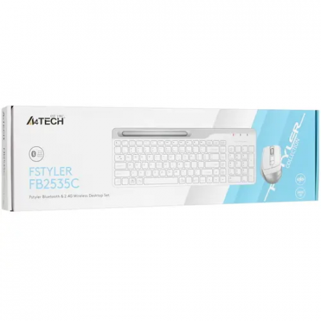 Клавиатура+мышь беспроводная A4Tech Fstyler FB2535C (FB2535C-Icy White) белый