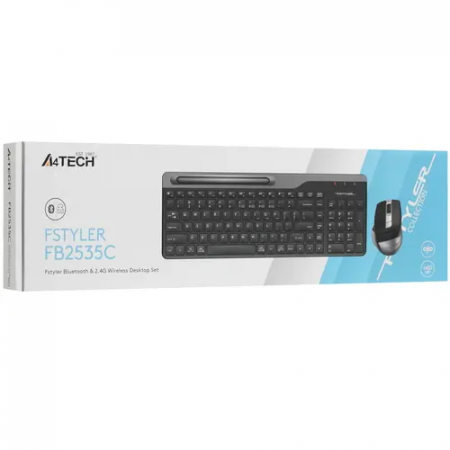 Клавиатура+мышь беспроводная A4Tech Fstyler FB2535C (FB2535C-Smoky Grey) черный