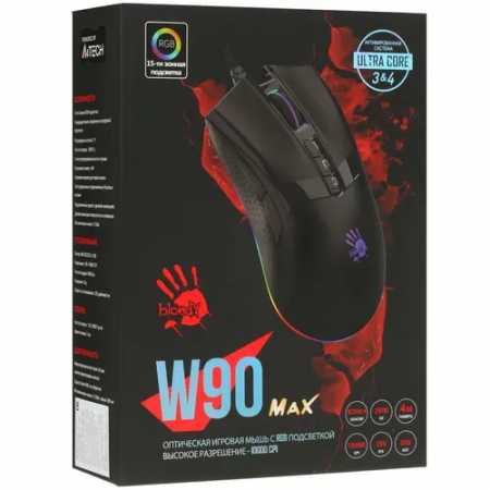 Мышь проводная A4Tech Bloody W90 Max (W90-Max Black) черный