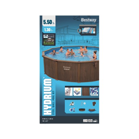 Бассейн каркасный Bestway Hydrium Pools 561CS (550х130 см) коричневый