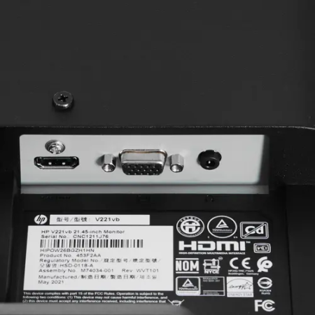 21.5" Монитор HP V221vb (453F2AA) черный