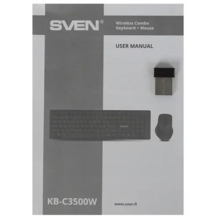 Клавиатура + мышь беспроводная Sven KB-C3500W (SV-021108) черный