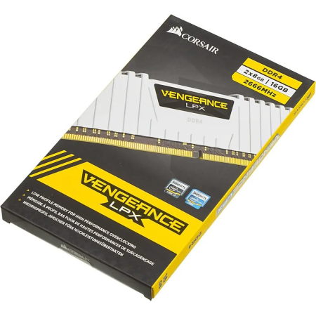 Оперативная память Corsair Vengeance LPX (CMK16GX4M2A2666C16W) 16 ГБ белый