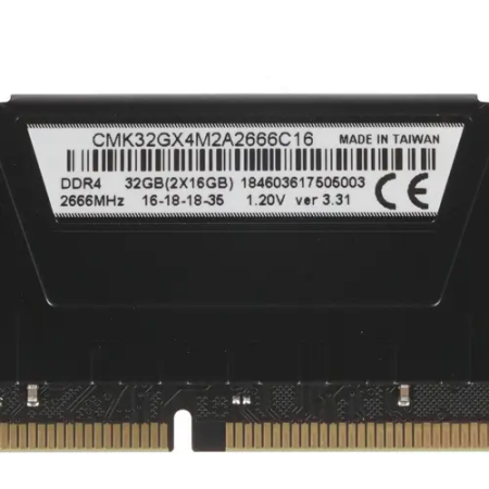 Оперативная память Corsair Vengeance LPX (CMK32GX4M2A2666C16) 32 ГБ черный