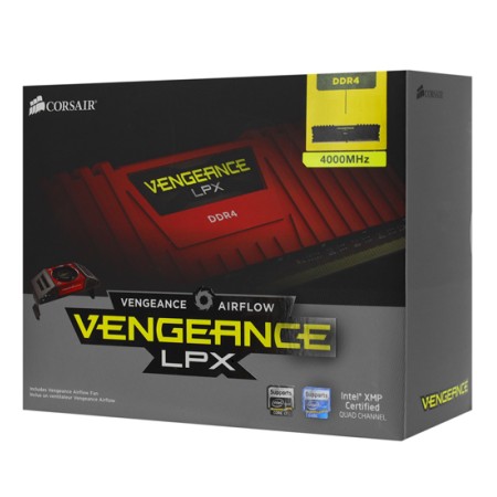 Оперативная память Corsair Vengeance LPX (includes 1x airflow fan) (CMK32GX4M2G4000C19) 32 ГБ черный