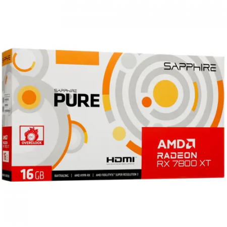 Видеокарта Sapphire AMD Radeon RX 7800 XT PURE (11330-03-20G) белый
